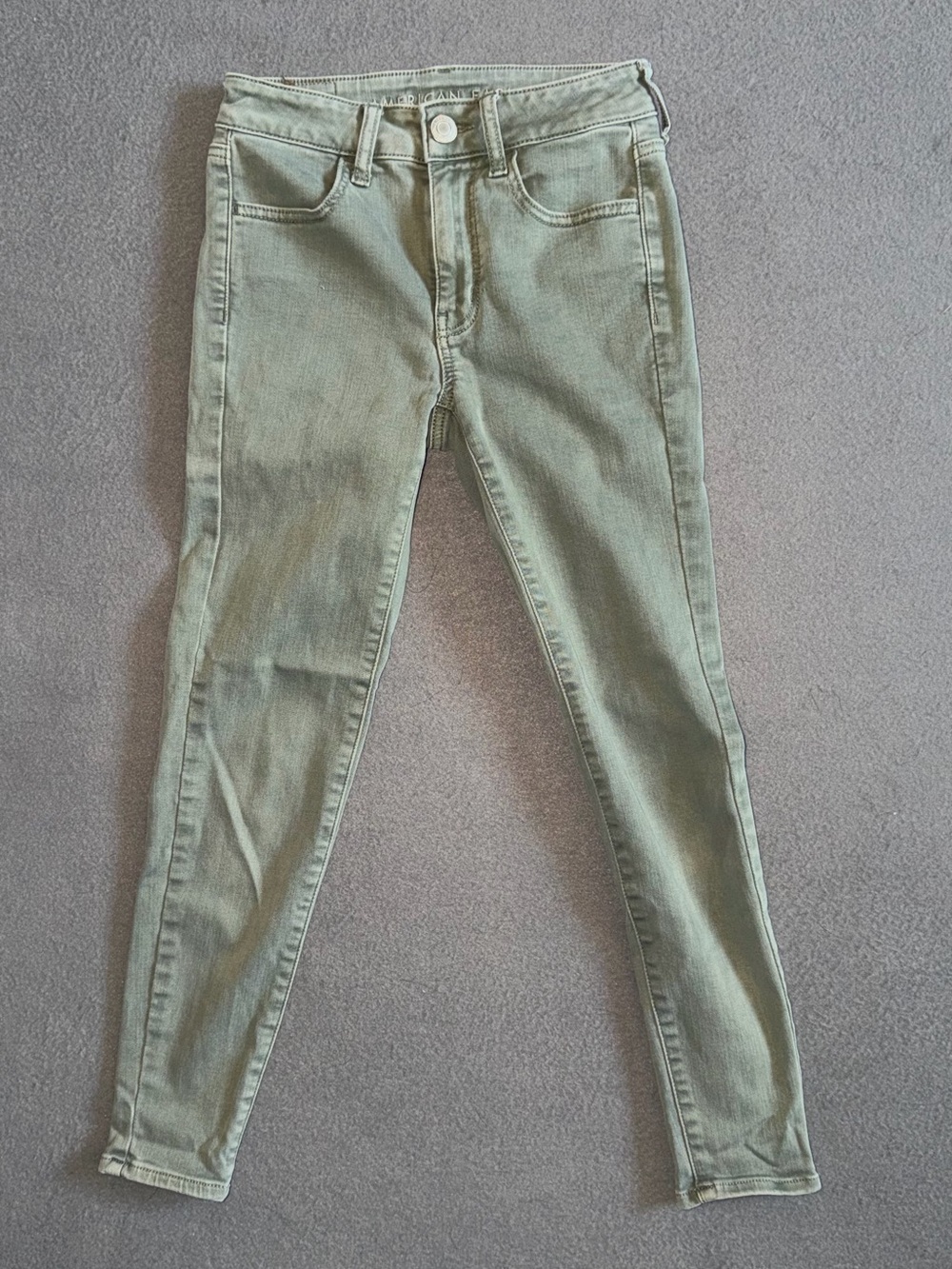 American Eagle Olive Sage Slim Jeans Size 0